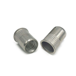 Tuerca remachable de inserción, tuerca remachable de cabeza plana, tuerca remachable de acero inoxidable y aluminio M3 M12 M8 M10, tuerca remachable moleteada de extremo cerrado - Product Image 1