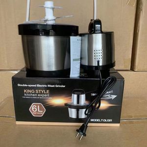 Yam and Fufu Pounder Home Meat Grinder 1500W Stainless Steel Portable Low-Noise Electric <b>Machine</b> 6L Meat Grinder - Product Image 5