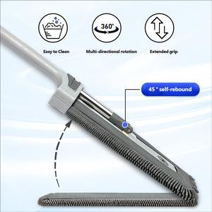 Système de serpillière plate en chenille en acier inoxydable réutilisable, 20 000+ cycles durables, essorage coulissant, nettoyage des sols humides/sèches - Product Image 3