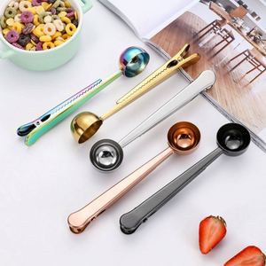 Stainless Steel Coffee Bean <b>Measuring</b> <b>Spoon</b> Kitchen Sealing Clip Two-in-one Milk Powder <b>Measuring</b> <b>Spoon</b> - Product Image 5