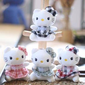Poupée en peluche avec pendentif mignon Kitty Bear populaire avec porte-clés en coton PP pour sacs de livres ou poupées de chiffon - Product Image 4