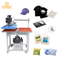 Presse à Chaud Électrique Hydraulique Automatique Double Station 50x70cm 110V/220V pour Sublimation de T-shirts et Transfert DTF