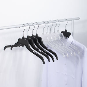 Draagbare transparante kledinghanger van PS-<span class=keywords><strong>plastic</strong></span>, wegwerpbaar, met inkepingen, 484 stuks, voor T-shirts, kleding, hotel, stomerij - Product Image 5