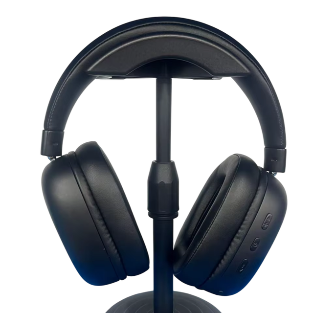 Skin-Friendly Protein Leather Headphones ANC Over-Ear Design AAC Codec JL Chipset Digital Display 20+ Hours Battery Sports