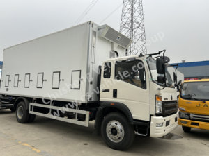 Camion de transport de poussins d'un jour HOWO 4X2 160hp avec groupe frigorifique importé, camion frigorifique pour livraison de volailles - Product Image 3