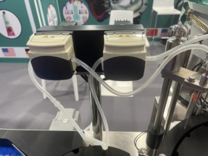 Automatic 2 Heads Peristaltic <b>Pump</b> Roll-on Bottle Filling Plugging Capping Machine for Essential Oil Perfume <b>Syrup</b> Cosmetic - Product Image 6