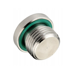 Tapón de tubería hexagonal interno de acero inoxidable con junta de goma BSP G3/8'' G1/2'' y tornillo amortiguador de goma - Product Image 3