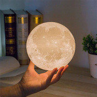 Lampe de table LED personnalisée en forme de lune, en céramique, à tenir à la main, avec port USB, lumière de lune, décoration de Noël, décoration d'intérieur, directement de l'usine