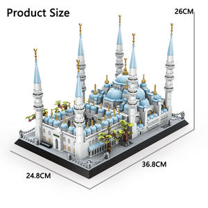 Bloques de Construcción Wange 5251, Modelo de Mezquita Azul, Juego de Bloques de Construcción Educativos Creativos Personalizados para Niños, Juguete de Plástico - Product Image 4