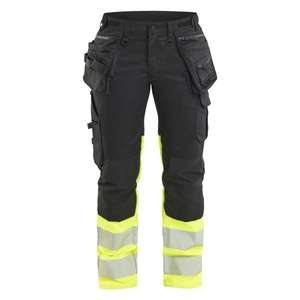 BLAKLADER - 703011499933D18 Women's hi-vis <b>trousers</b> stretch <b>Black</b>/Yellow - EAN 7330509958469 HI-VIS <b>WORKWEAR</b> - Product Image 1