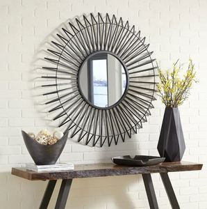 Espejo de Pared Ovalado con Cuentas, Marco Dorado con Perlas, Decorativo para Sala de Estar, Decoración <span class=keywords><strong>del</strong></span> Hogar, Venta al por Mayor - Product Image 6