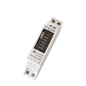 XTM18S Household Single Phase 35MM Din Rail Installation Mounted KWH Electricity Meter Watt Hour Meter Factory Direct OEM ODM