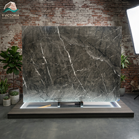 Losas de Mármol Gris Ahumado de Alta Gama, Piedra Natural para Revestimiento de Paredes de Baños y Diseño de Interiores Comerciales