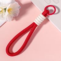 Llavero de cordón al por mayor, cordón abrible y colorido para teléfono móvil, llaves, mochila, cuchillo, correa de paracord con anillo para dedo, llavero