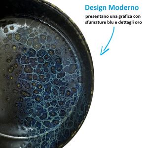 Vassoi Rotondi Neri da 35,5 Cm con Rivestimento in Gomma Antiscivolo, Vassoi Infrangibili in Polipropilene - Product Image 4