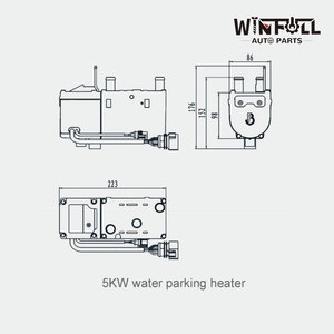 6000W 12V Gasoline Engine Heater with <b>Thermostat</b> New App <b>Controller</b> for I (2017-2019) Winfull I8 Model - Product Image 5