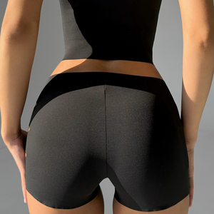 Conjunto de Top Corto Sexy con Aberturas y Shorts de Cintura Alta para Mujer, Negro, Estilo Bodycon, Ropa Deportiva de Dos Piezas, Moda Deportiva a la Moda - Product Image 6