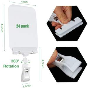 Penyangga Label Harga Barang Promosi Supermarket Terbaik di Pasaran, Dapat Diputar, untuk Klip Tanda, Bahan Akrilik PVC Transparan - Product Image 4