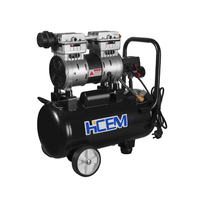 Compresseur d'air AC sans huile silencieux 220V 550W 24L à piston portable pour clouage pneumatique en menuiserie