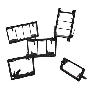 Soporte de Montaje de Bajo Voltaje de 3 Tomas, de un Solo Lado, para Clavos, No Metálico, Rectangular, Negro, Nuevo, para Pared - Product Image 4