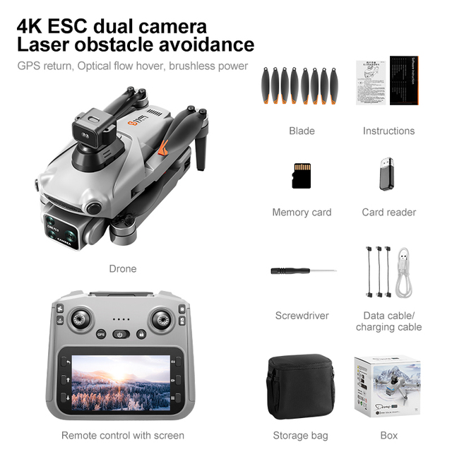 2026 NEW Professional Aerial S119 MAX GPS RC Drone 4K Ultra HD Camera FPV Brushless Obstacle Avoidance Dual Camera 6-Axis Gyro