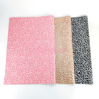 Pink Leopard cetakan piyama kemasan kertas tisu tembus cahaya hadiah Natal buket bunga kertas pembungkus