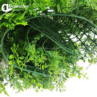Decoración de ornamentos de jardín, Anti-follaje uv, paneles de valla de hoja de arce Artificial, Seto Artificial, planta de pared verde