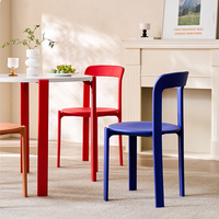 Chaise de salle à manger en plastique de conception nordique chaises de café de restaurant de salon chaises empilables de luxe rétro pour l'hôtel de cuisine à la maison
