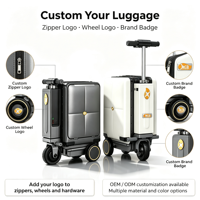 Valise à roulettes moderne MGB avec poignée télescopique, serrure TSA, légère et durable, construction en PC pour les voyages en avion