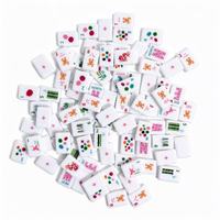Jeu de Mahjong Américain Miniature Automatique de Luxe Moderne, 160 Tuiles en Acrylique, Logo Personnalisable, Idéal pour Voyage et Camping