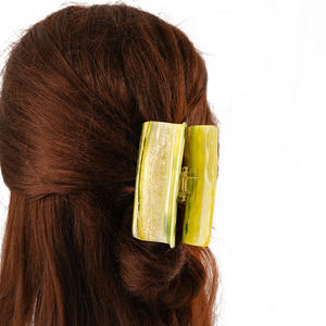 Pinza de Pelo Rectangular de Acetato de Lujo, Diseño de Mosaico de Color Personalizado, Accesorio de Moda Unisex para Cabello Grueso y Voluminoso, Personalizado - Product Image 6