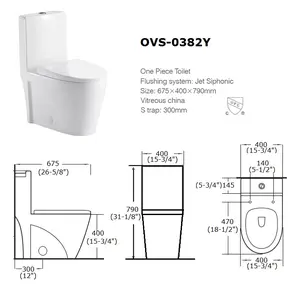 Ovs Cupc North America White Grey Sanitary Ware Floor Mounted Ceramic Siphonic Modern 1 Piece Toilet Bathroom Wc Toilet