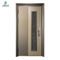 Portes de sécurité en acier inoxydable sur mesure haut de gamme, idéales pour l'entrée de villas et les appartements modernes, portes commerciales antivol