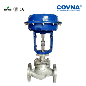 Válvula de Control Modulante Covna, Válvula de Control de 4-20 mA, Acero Fundido, Brida ANSI 150LB, Válvula de Control Neumática con Retorno por Resorte - Product Image 6