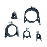Abrazadera para Conducto de Cable Galvanizado SS304, Abrazadera para Canal de Soporte con Revestimiento de Goma para Montaje de Cables Eléctricos y Tuberías