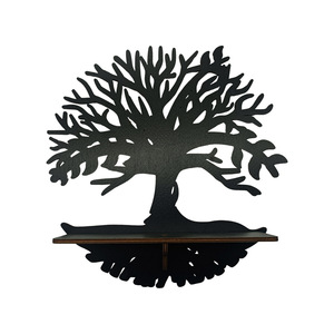 In stock: <b>Wall</b>-<b>mounted</b> wooden bat-shaped candle holder, <b>wall</b> decoration, living room/bathroom storage rack, wooden butterfly - Product Image 5