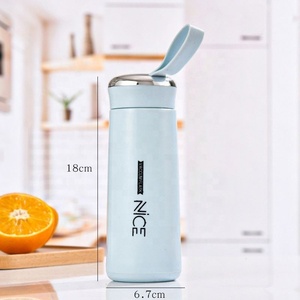 Factory Wholesale 400ML Luxury Drinking School Blue Glass <b>Water</b> <b>Container</b> for Gift - Product Image 1