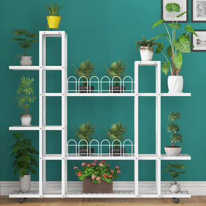 Estante moderno minimalista de hierro para plantas, estante de almacenamiento multifuncional para macetas de interior, diseño rectangular - Product Image 2