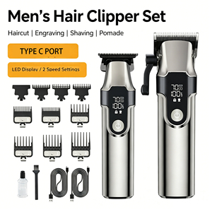 Ensemble de tondeuse et de coupe-cheveux sans fil DOODA 2 en 1 avec écran LED, kit de coupe de cheveux électrique pour hommes, cadeau - Product Image 4