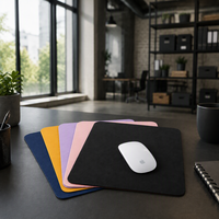 Tapis de souris rectangulaire couleur personnalisée, surface lisse, pour bureau et gaming, avec logo de marque privée, vente en gros