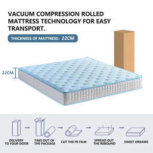 Latex-Kompressionsrollmatratze mit unabhängigen Taschenfederkern, 22 cm dick, anpassbar - Product Image 6