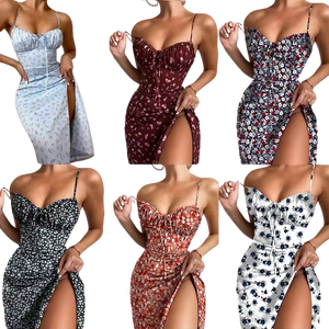 ชุดเดรสยาวรัดรูปสีพื้นแบบใหม่ ขายส่ง ชุดเดรสพิมพ์ลายแบบชิ้นเดียวสำหรับผู้หญิง ชุดเดรสยาวเปิด<span class=keywords><strong>หลัง</strong></span><span class=keywords><strong>ทรง</strong></span>หรูหราสำหรับสุภาพสตรี - Product Image 1