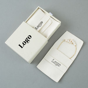 Custom Drawer Jewellery Box Cajas Para Joyeria Paper Cardboard Gift Jewelry Sliding Box With Jewelry Microfiber <b>Pouches</b> - Product Image 1