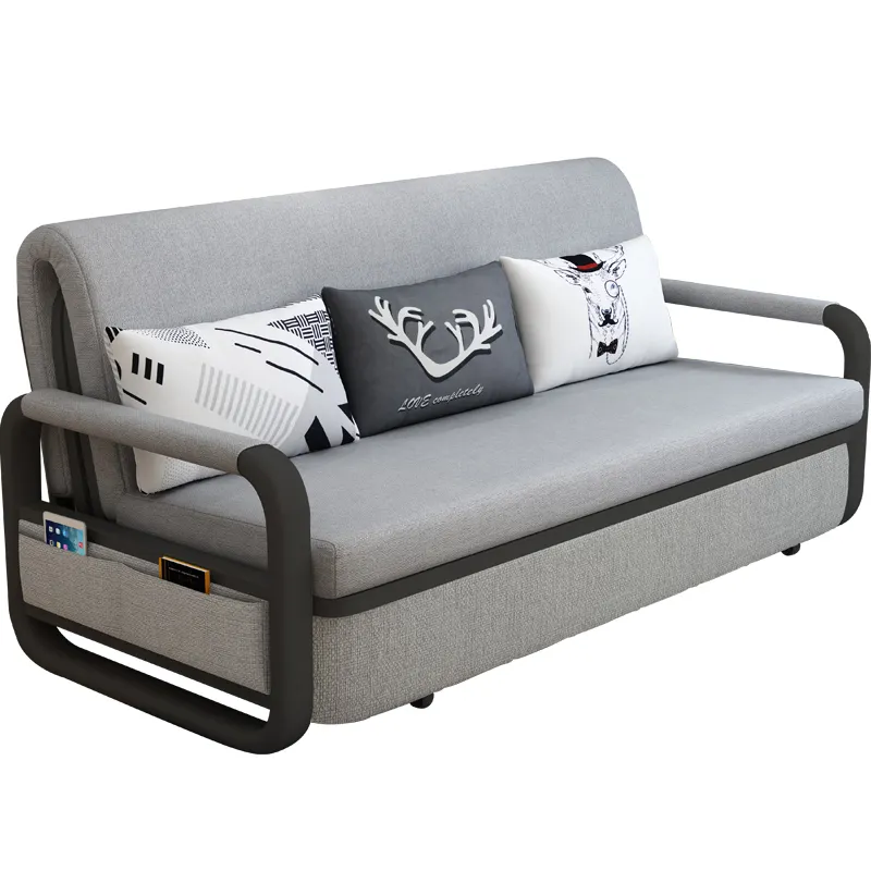 De lujo moderno de lujo muebles de diseño l ocio multifunción vertical plegable único sofá cama para pequeño espacio de la habitación