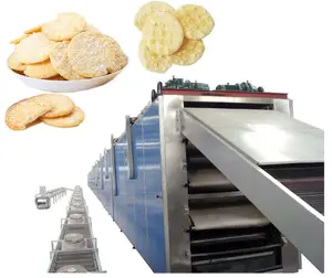 Tự động sắc nét gạo Cracker dây chuyền sản xuất/tuyết gạo Cracker Baking máy sản xuất máy cho doanh nghiệp nhỏ ý tưởng