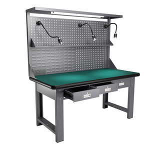 Goshen bàn làm việc bằng thép không gỉ chống tĩnh điện hạng nặng Fitter vận hành bảo trì bàn Bàn hội thảo kho trường học - Product Image 1