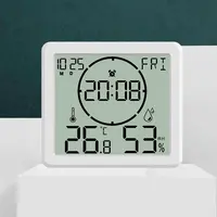 Amazon Indoor Large ScreeLCD電子温度湿度デジタル時計温度計マルチ温度計湿度計