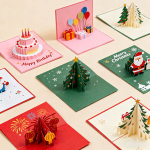 Cartes de vœux 3D Pop-up pour anniversaires, fêtes, festivals, mariages, cartes amusantes de félicitations, cartes postales pour cadeaux - Product Image 1