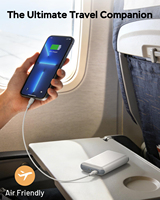 Batterie externe portable 10 000 mAh, station de charge pour la maison et la famille, approuvée par les compagnies aériennes, batterie compacte et fine pour les voyages, 1 chargeur de téléphone