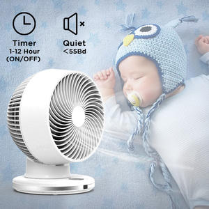 Sirkulasi Udara Motor AC 8 Inci, Pengendali Jarak Jauh OSC Portabel Kiri dan Kanan Otomatis Tampilan 90 LED 4 Mode Angin Kipas Meja Elektrik - Product Image 4